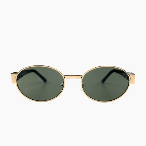 Otra ECHO Sunglasses Round Gold Metal Tortoiseshell Arm Green Lens 43-19-144 - Picture 2 of 14